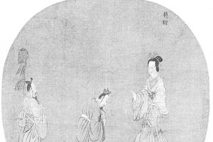 人物图团扇