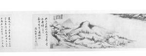仿元人山水图卷