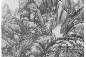 仿王蒙山水