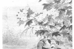 秋渚眠禽