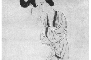 拈花仕女图