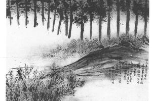 指画草笠郊行图