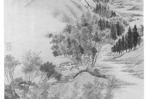 仿赵孟頫江村清夏图