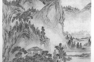 烟峦庭院图