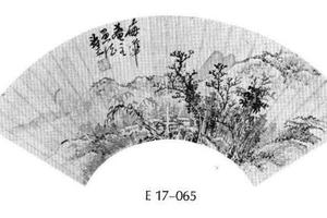 山水图扇面
