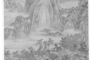 仿王维关山行旅图