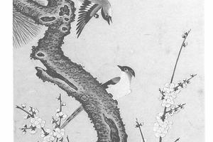 松梅文禽（著色花鸟）