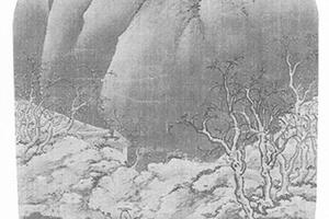 雪景山水图团扇