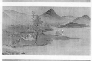 秋山红树图