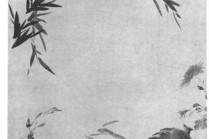 兰菊竹禽图