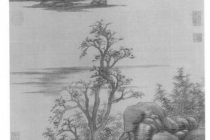 山中读书图