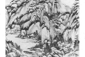 仿吴镇山水