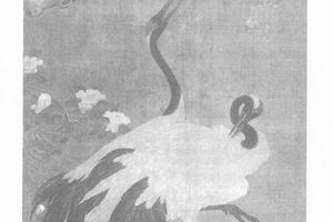 夜鹤守梅图(额装)