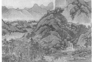 青山红杏图