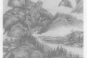 白云红树图
