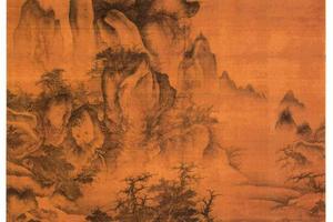 仿郭熙秋山行旅
