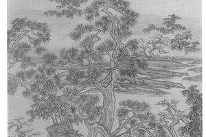 仿李唐春树万年图