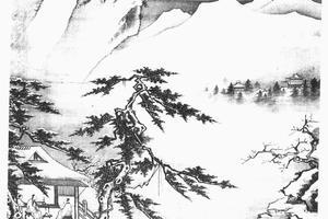 寒岩积雪图