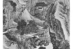 仿吴镇溪山书屋图