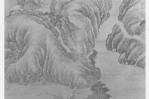 秋树云帆图