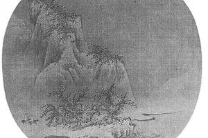 雪景山水图团扇