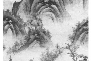 雨中话旧图