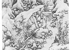 雪景山水图