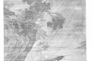 风雨归渔图