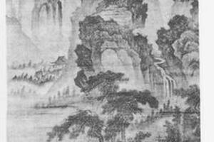 秋林读书图