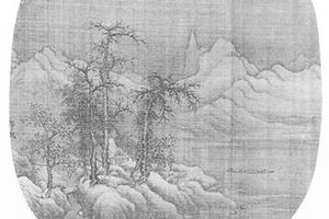 雪景山水图团扇