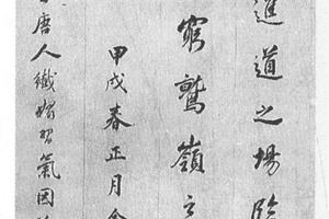 行书临实际禅师碑帖轴