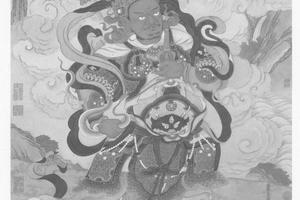 西方广目天王像图