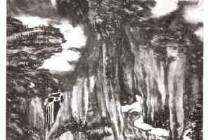 松下听泉图