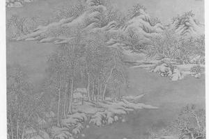 寒溪雪屋图