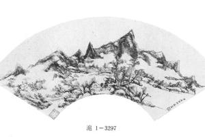 树石云山图