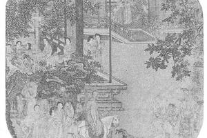 明皇斗鸡图团扇