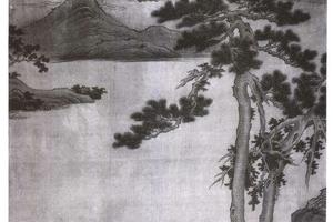 松阴晚棹图
