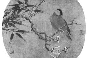 梅竹寒禽图