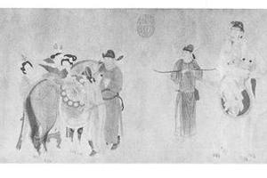 杨贵妃上马图卷