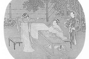官女图团扇