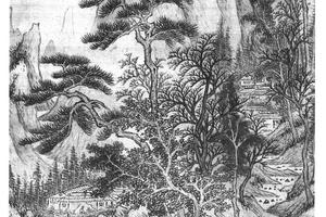 秋山红树图