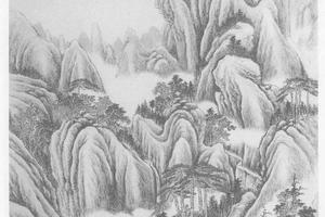千山落照图