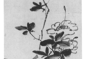 山茶绶带图