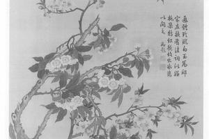 红桃白梨图
