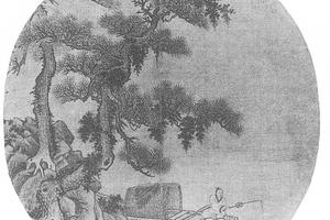 松溪渔隐图团扇