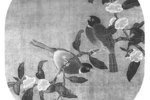 花卉双禽图