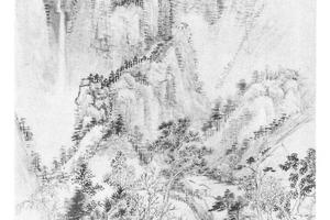 仿黄公望秋山霁雨