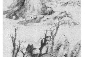 疏林欲雪图