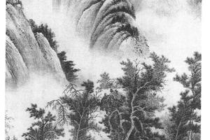 松下鸣琴图