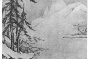 雪屐观梅图